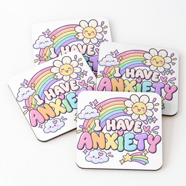Item preview, I Have Anxiety – Cute Rainbow Kawaii Design designed and sold by ItssMeSammie.