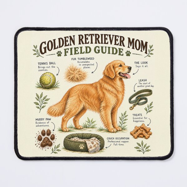 Item preview, A field guide for Golden Retriever Moms designed and sold by LumosArtwork.