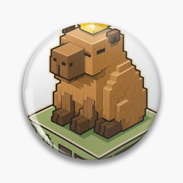 Item preview, Ok I Pull Up Zen Capybara Voxel Meme Graphic Tee Design designed and sold by KIDEnia.