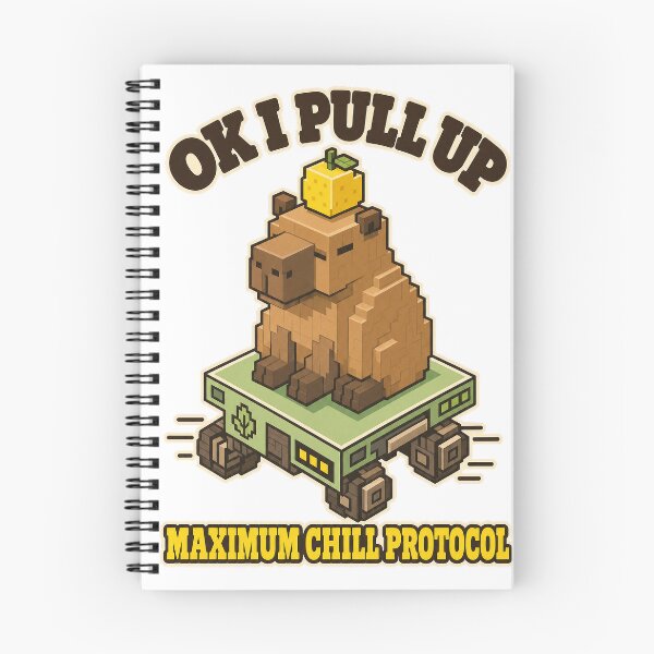Item preview, Ok I Pull Up Zen Capybara Voxel Meme Graphic Tee Design designed and sold by KIDEnia.
