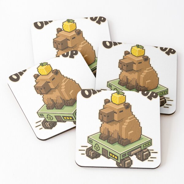 Item preview, Ok I Pull Up Zen Capybara Voxel Meme Graphic Tee Design designed and sold by KIDEnia.
