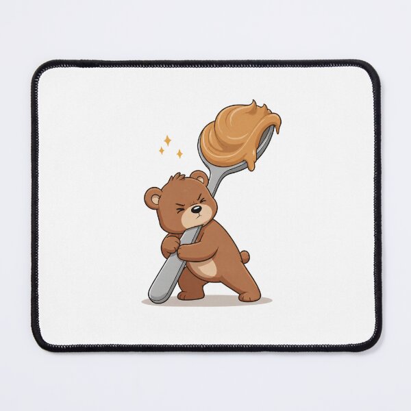 Item preview, Funny Bear With a Giant Peanut Butter Spoon designed and sold by Catchy-Couture.