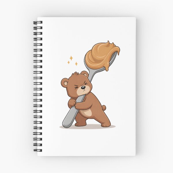 Item preview, Funny Bear With a Giant Peanut Butter Spoon designed and sold by Catchy-Couture.