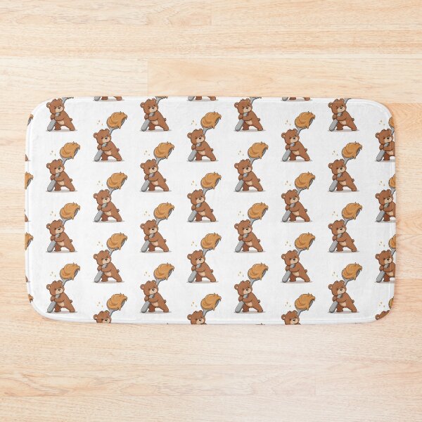 Item preview, Funny Bear With a Giant Peanut Butter Spoon designed and sold by Catchy-Couture.
