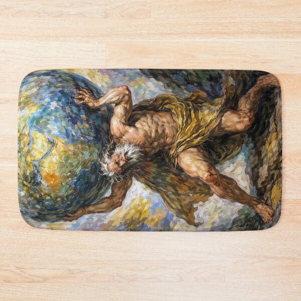 Item preview, Atlas Holding the Sky – Greek Mythology Painting designed and sold by GalleryKauffeld.