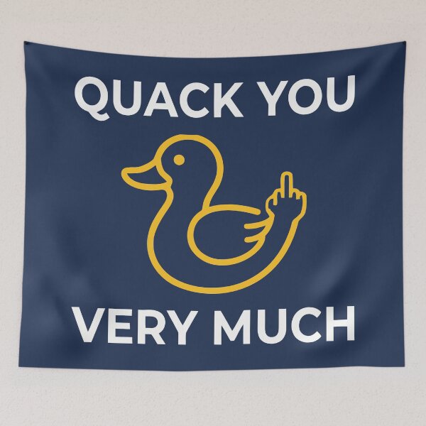 Item preview, Quack You Very Much Funny Duck Middle Finger designed and sold by Amir Faysal.