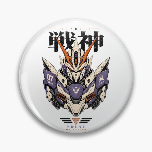Item preview, Honor & Power Japanese Anime Mecha Robot Bust Graphic designed and sold by DesignedByMarty.