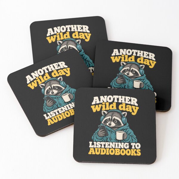Item preview, Audiobooks Listener Cute Spoken Word Listening Audio Book Raccoon Another Wild Day Listening To Audiobooks designed and sold by clothesy7.