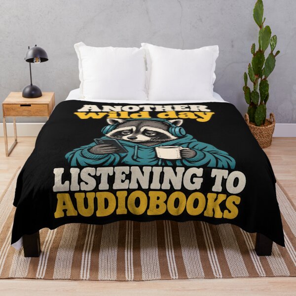 Item preview, Audiobooks Listener Cute Spoken Word Listening Audio Book Raccoon Another Wild Day Listening To Audiobooks designed and sold by clothesy7.