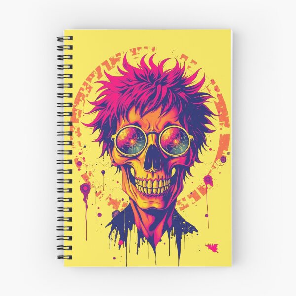 Item preview, Psychedelic Skull Trippy Neon Cosmic Glasses Art designed and sold by ERODED SELF.