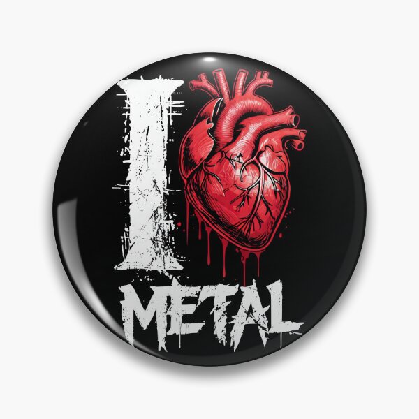 Item preview, Edgy I Love Metal Anatomical Heart Graphic T-Shirt - Music Collection  designed and sold by SubliHardDraws.