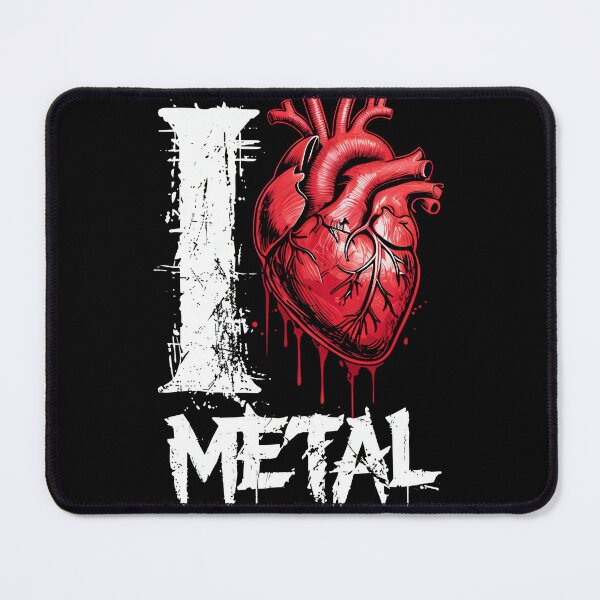 Item preview, Edgy I Love Metal Anatomical Heart Graphic T-Shirt - Music Collection  designed and sold by SubliHardDraws.