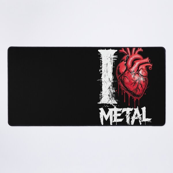 Item preview, Edgy I Love Metal Anatomical Heart Graphic T-Shirt - Music Collection designed and sold by SubliHardDraws.
