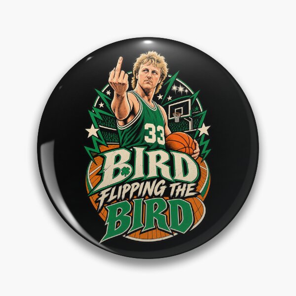 Item preview, Larry Bird – Bird Flipping the Bird designed and sold by Pandaburba.