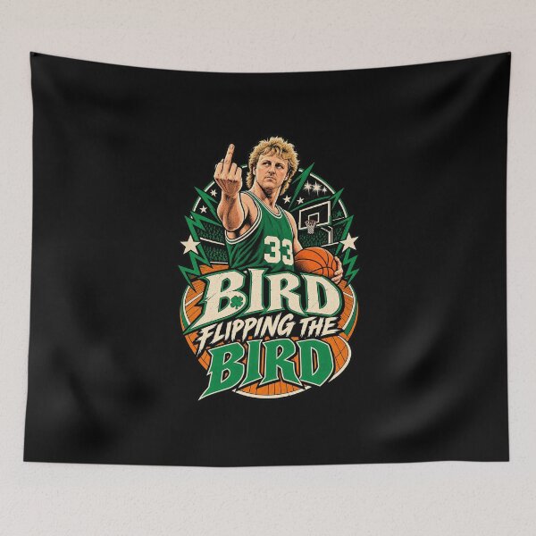 Item preview, Larry Bird – Bird Flipping the Bird designed and sold by Pandaburba.