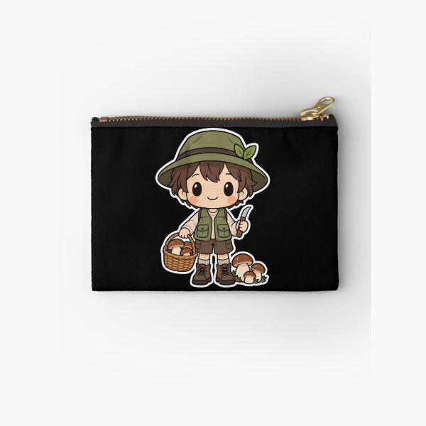 Item preview, Cute Mushroom Picker with Bolete Basket designed and sold by OddHobbyClub.