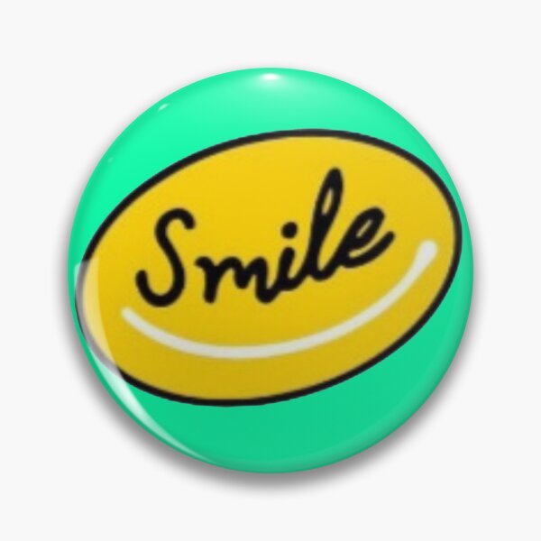 Item preview, Smile Yellow Oval Cursive Typography Sticker designed and sold by Scro-Ciob-Shop.