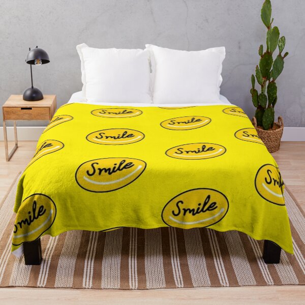 Item preview, Smile Yellow Oval Cursive Typography Sticker designed and sold by Scro-Ciob-Shop.