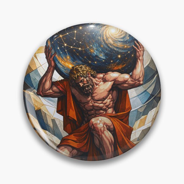 Item preview, Atlas Titan – Greek Mythology Painting designed and sold by GalleryKauffeld.
