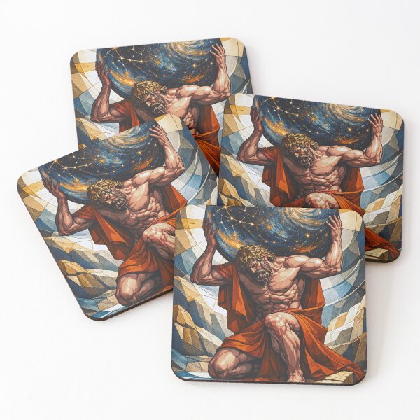 Item preview, Atlas Titan – Greek Mythology Painting designed and sold by GalleryKauffeld.