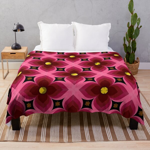 Item preview, Retro Pink Floral Pattern designed and sold by Lonandie.