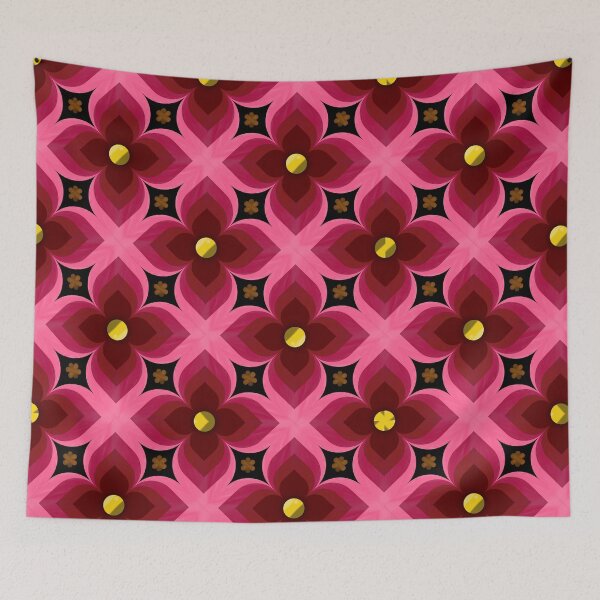 Item preview, Retro Pink Floral Pattern designed and sold by Lonandie.