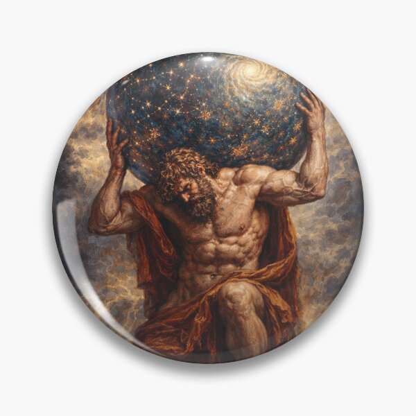 Item preview, Atlas the Titan – Ancient Greek Mythology Painting designed and sold by GalleryKauffeld.