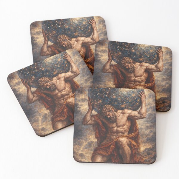 Item preview, Atlas the Titan – Ancient Greek Mythology Painting designed and sold by GalleryKauffeld.