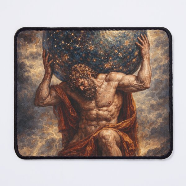 Item preview, Atlas the Titan – Ancient Greek Mythology Painting designed and sold by GalleryKauffeld.
