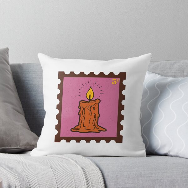 Item preview, Vintage Candle Postage Stamp | Retro Autumn Art designed and sold by Department of Curiosity.