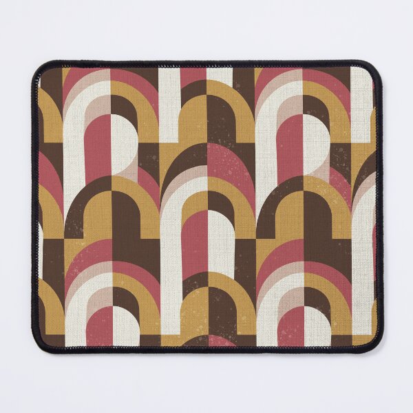 Item preview, Retro Geometry Brown and Terracotta Arches designed and sold by Pattique.