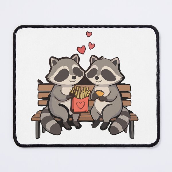 Item preview, Cute Raccoon Couple Romantic Date – Funny Trash Panda Love designed and sold by KMKDesignStudio.