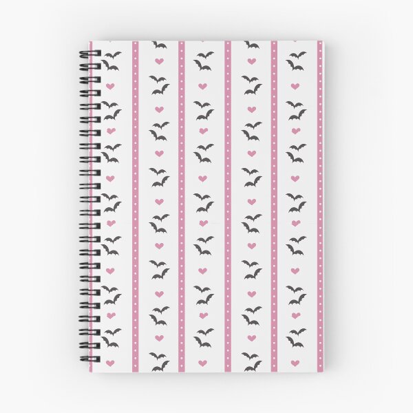 Item preview, Pink & Black Bat Pattern | Cute Gothic Halloween Striped Seamless Design designed and sold by TheSpellboundArtist.
