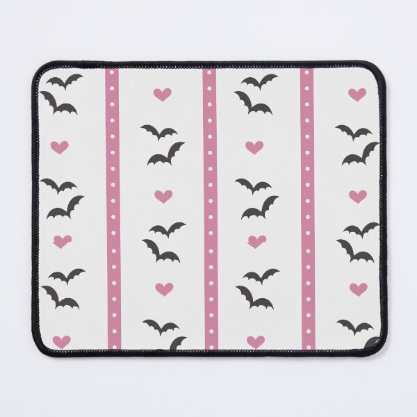 Item preview, Pink & Black Bat Pattern | Cute Gothic Halloween Striped Seamless Design designed and sold by TheSpellboundArtist.