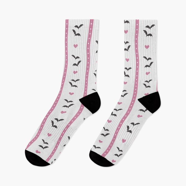 Item preview, Pink & Black Bat Pattern | Cute Gothic Halloween Striped Seamless Design designed and sold by TheSpellboundArtist.