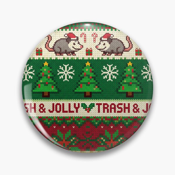 Item preview, Trash and Jolly Ugly Christmas Sweater Pattern designed and sold by KMKDesignStudio.