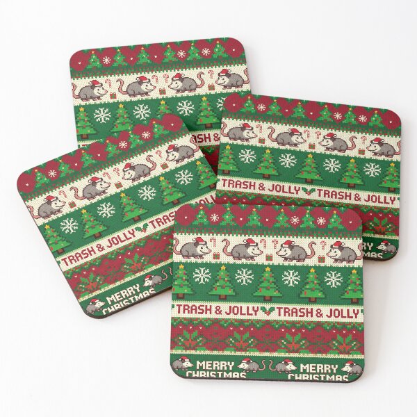 Item preview, Trash and Jolly Ugly Christmas Sweater Pattern designed and sold by KMKDesignStudio.