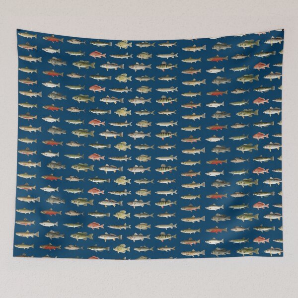 Item preview, vintage fish pattern designed and sold by tony4urban.