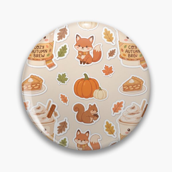 Item preview, Cozy Autumn Brew and Forest Friends Pattern designed and sold by KMKDesignStudio.