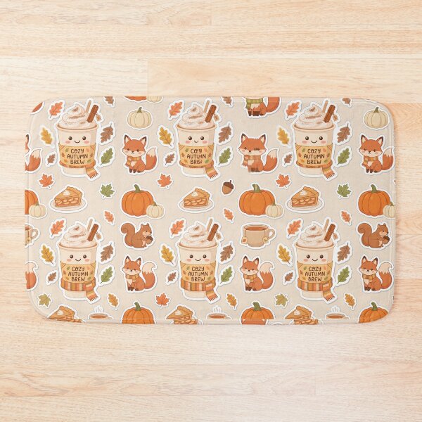 Item preview, Cozy Autumn Brew and Forest Friends Pattern designed and sold by KMKDesignStudio.