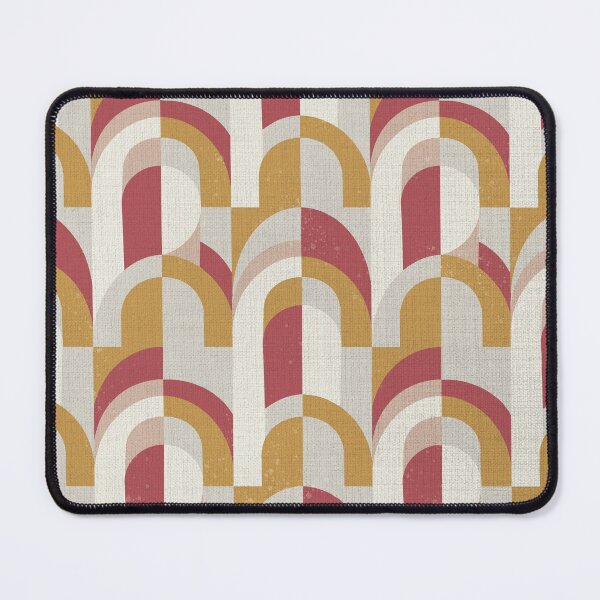 Item preview, Retro Geometry Cream and Ochre Arches designed and sold by Pattique.