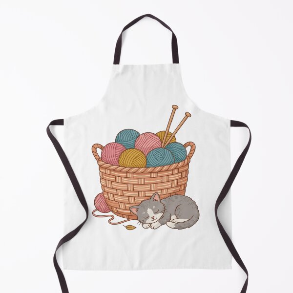 Item preview, Cute Cat Sleeping by Knitting Basket designed and sold by KMKDesignStudio.