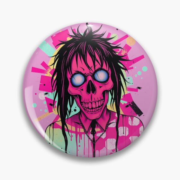 Item preview, Pink Pop Punk Skull Goth Grunge Emo Art designed and sold by ERODED SELF.