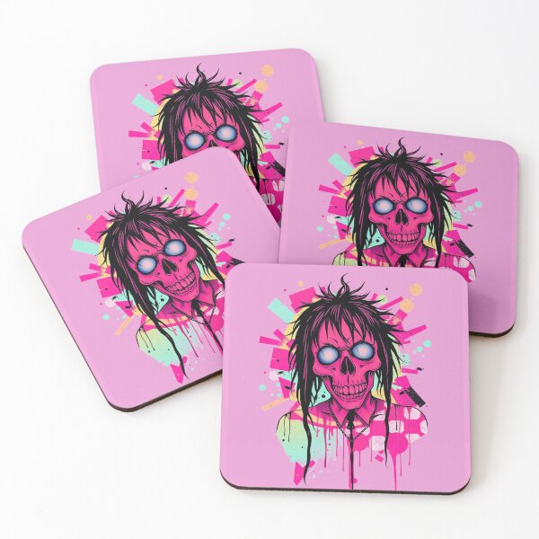 Item preview, Pink Pop Punk Skull Goth Grunge Emo Art designed and sold by ERODED SELF.