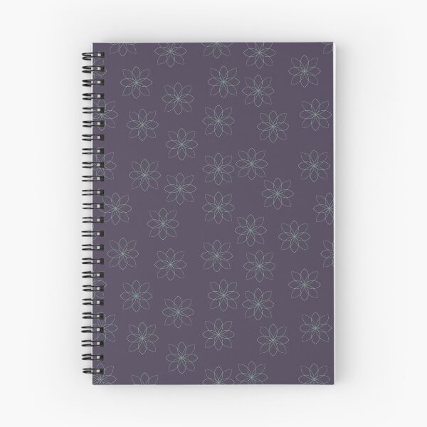Item preview, Floral Line Art Pattern on Deep Purple designed and sold by GraceInNatureCo.