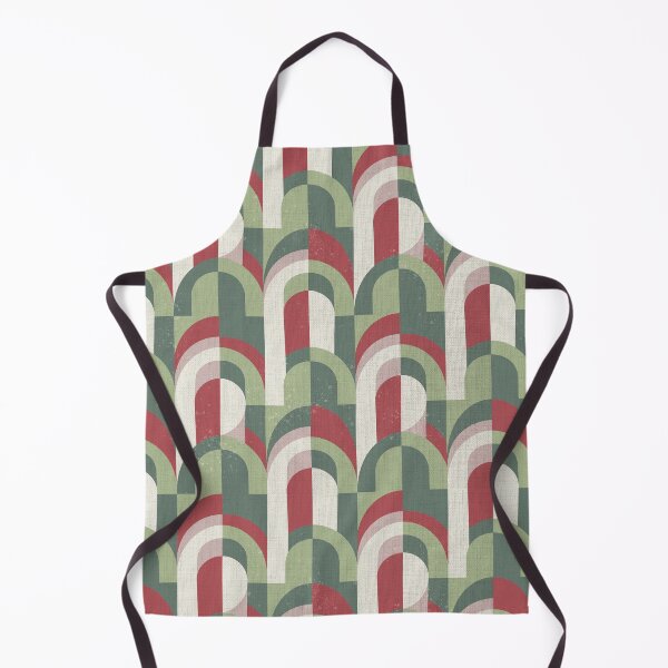 Item preview, Retro Geometry Green and Terracotta Arches designed and sold by Pattique.