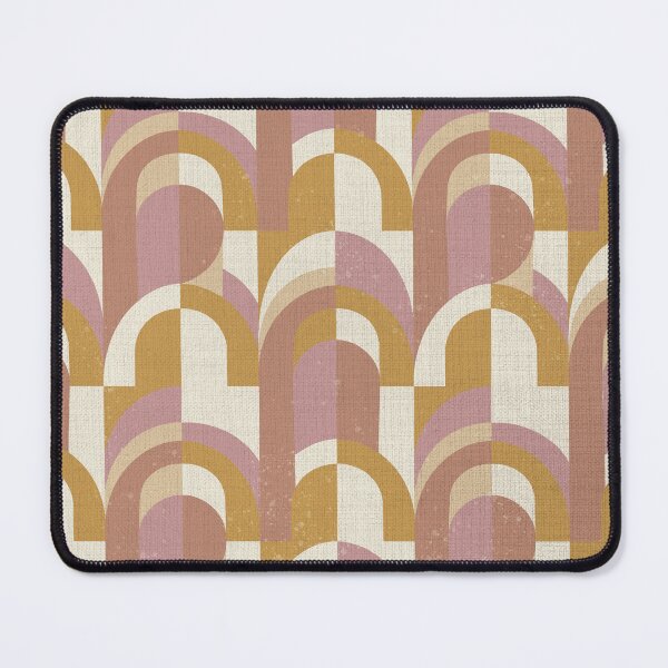 Item preview, Retro Geometry Arches Old Rose and Ochre designed and sold by Pattique.