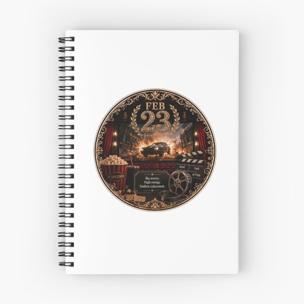 Item preview, February 23 Action Cinema Birthday Design designed and sold by LunaMoments.