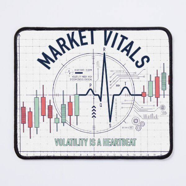 Item preview, Market Vitals Volatility Is A Heartbeat Trading EKG Graphic Tee designed and sold by KIDEnia.