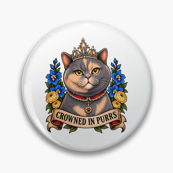 Item preview, Crowned In Purrs Royal Cat Tattoo designed and sold by Old's Cool Cat Studio.
